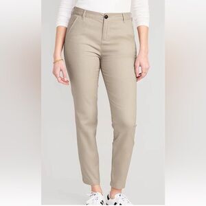 NWT Old Navy Khaki Chino High Waisted slim Skinny Pants Women’s Size 14 Plus
